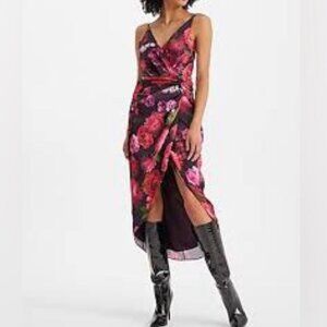 Floral V-Neck Wrap Dress